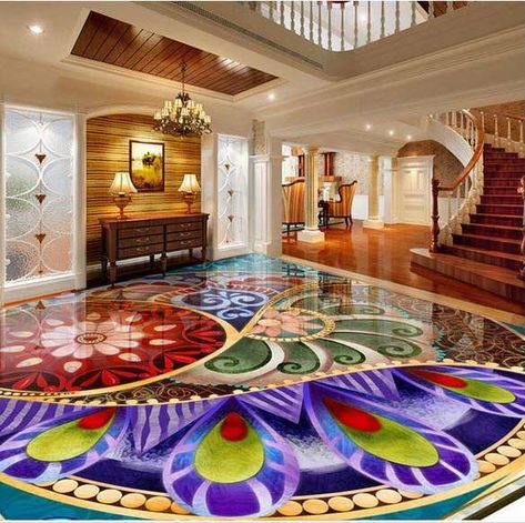 Living Room Vinyl Flooring, Mediterranean Wallpaper, 3d Floor Painting, Pvc Vinyl Flooring, Living Room Vinyl, Vinyl Flooring Bathroom, 3d Flooring, Floor Painting, Bathroom Vinyl