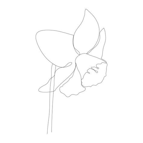 Narcissus Tattoo, Plant Icon, Narcissus Flower, Rosé Png, Flower Silhouette, Flower Icons, Monochrome Pattern, Tulips In Vase, Daffodil Flower