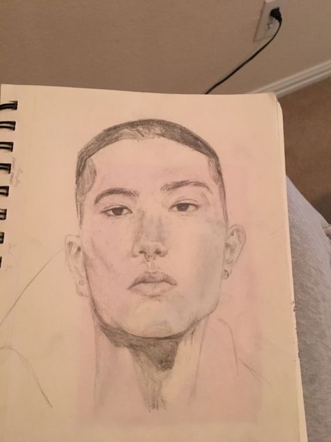 Drew this awhile ago and now that I look at it his nose is crooked 😦 Invite Your Friends, And Now, Look At, Original Art, Male Sketch, Make It Yourself, Drawings, Art