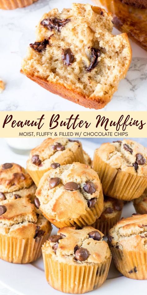 Peanut Butter Muffins Recipes, Butter Muffins, Peanut Butter Muffins, Lost 100 Pounds, Quit Drinking, Easy Peanut Butter, Peanut Butter Recipes, Chocolate Chip Muffins, Butter Recipe