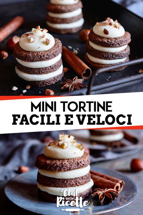 Le Mini Tortine Crema e Cioccolato Facili e Veloci sono un dolcetto goloso ideale come fine pasto: in poco tempo potrete preparare un dolce super goloso degno di tale nome Interior Restaurant, Dessert Mini, Mini Torte, Family Cooking, Mini Desserts, Restaurant Interior, No Cook Meals, Party Food, Nutella