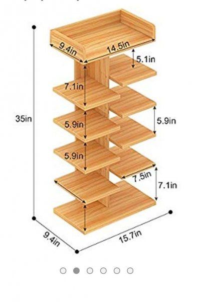 Useful Standard Shelf Dimensions - Engineering Discoveries Rak Sepatu Diy, Diy Shoe Rack Ideas, Projek Kayu, Diy Shoe Storage, Bilik Idaman, Wood Shoe Rack, Diy Shoe Rack, Wooden Shoe Racks, Modern Wall Shelf