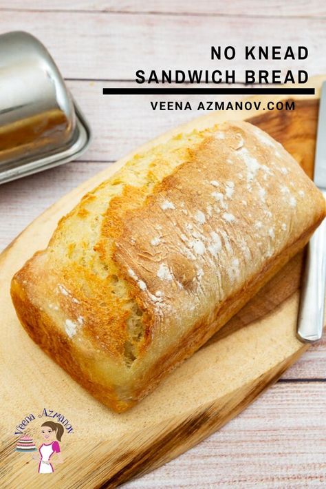 This no-knead sandwich bread is a great recipe to have on hand for those days when you don't want to spend time kneading the dough. The slow proofing of six hours is the secret to building flavor in this bread. With 5 minutes to mix and 40 minutes to bake this has now become a family favorite recipe for us. #sandwichbread #bread #sandwich #noknead #nokneadbread #sandwichbread #breadrecipes #bestbread #bakingbread No Knead Sandwich Bread Recipe, No Knead Sandwich Bread, Homemade Sandwich Bread, Sandwich Bread Recipe, Bread Sandwich, Homemade Sandwich, Sandwich Bread Recipes, Baking Decorating, No Knead Bread