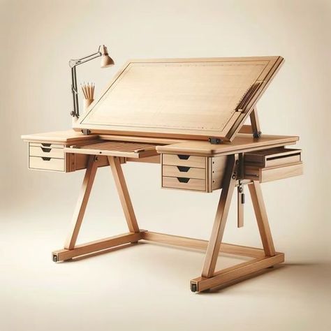 Drawing Table Design, Art Tables, Art Desks, Rangement Art, Artist Desk, Drawing Desk, Art Studio Organization, Art Studio Room, Art Studio Design