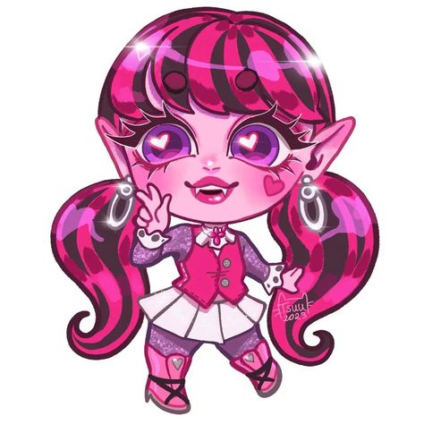 @tsuukiyomo • Instagram photos and videos Monster High Printables, Cat Nail Designs, Chibi Commission, Monster H, Arte Monster High, Monster High Pictures, Monster High Art, Monster High Characters, Animation Art Character Design