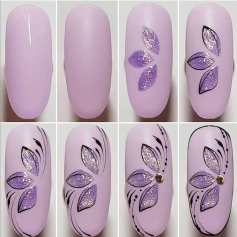 Nail Drawing, Nail Art For Beginners, Nail Art Techniques, Trendy Nail Art Designs, Nail Art Designs Diy, Floral Nail Art, Nail Art Designs Videos, Nail Art Videos, Trendy Nail Art