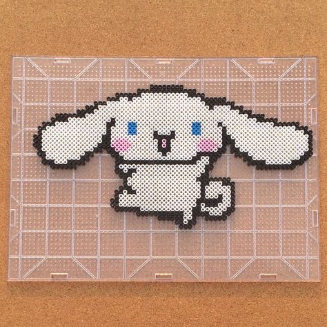 Perler Sanrio, Cinnamoroll Perler Beads, Cinnamoroll Perler, Hammer Beads Ideas, Sanrio Perler Beads, Sanrio Perler Bead Patterns, Art Perler Beads, Hammer Beads, Perler Bead Mario