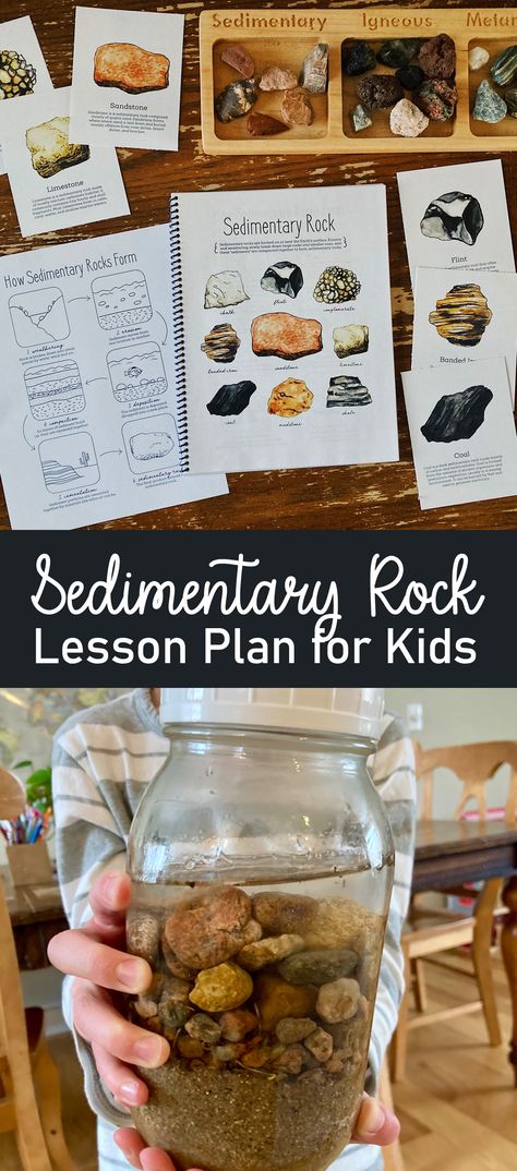 Studying Sedimentary Rocks ~ A Complete Lesson Plan Sedimentary Rock Activities, Nature Based Learning, Homeschool Nature Study, Unit Studies Homeschool, Forest School Activities, Nature School, Homeschool Education, Sedimentary Rocks, Homeschool Learning