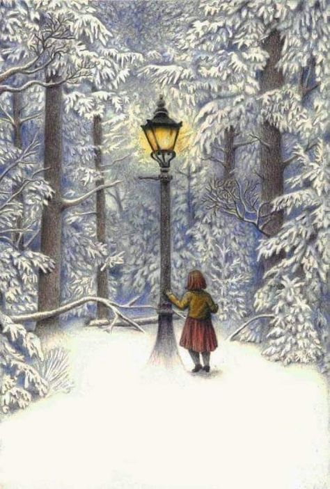 Narnia Lamp Post, German Christmas Traditions, Lion Witch Wardrobe, Winter Christmas Scenes, Christmas Crafts To Make, Winter Painting, Art Painting Gallery, Phone Wallpaper Patterns, Chronicles Of Narnia