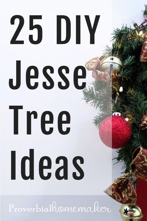 While there are many ways to keep our focus on the Lord during advent, my favorite is the Jesse Tree. There are MANY ways to do a Jesse Tree. Here's a fun roudup of the best ideas for DIY Jesse Tree ornaments to spark your imagination! #christmas #diy #christmascrafts #advent Church Christmas Tree Ideas, Christ Themed Christmas Tree, Diy Jesse Tree, How To Make A Jesse Tree, Jesse Tree Ornaments Diy, Jesse Tree Fire Ornament, The Jesse Tree, Focus On The Lord, Jesse Advent Tree Ornaments Ideas