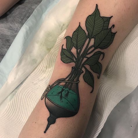 Traditional Nature Tattoo, Tattoo Traditional Flash, Reflection Tattoo, Tattoo Beautiful, Nature Tattoo, Glass Flask, Traditional Flash, Tattoo Traditional, Traditional Tattoo Design