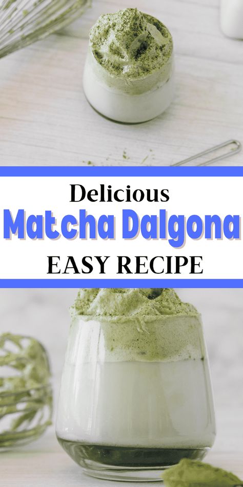 Matcha Dalgona is a sweet, creamy drink that is a twist on dalgona coffee. If you love matcha, you will love this dalgona matcha recipe. English Breakfast Tea Latte, Whipped Matcha, Vegan Rice Krispie Treats, Matcha Drinks, Chocolate Avocado Smoothie, Best Non Alcoholic Drinks, Breakfast Drinks, Healthy Gluten Free Breakfast, Matcha Drink