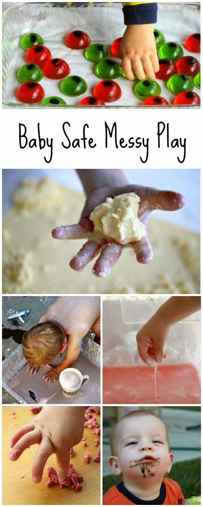 5 simple ideas for messy sensory play that are baby and toddler safe along with 30+ ways to play with them! Messy Play For Babies, Messy Sensory Play, Cool Baby, Toddler Snacks, Messy Play, Toddler Play, Toddler Fun, Baby Sensory, Baby Development