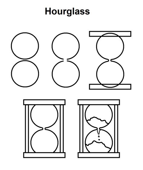 Step-by-step tutorial to draw an hourglass Clock Drawings, Fall Art Projects, Fall Art, Diy Sewing Clothes, Autumn Art, Drawing Tutorials, Bullet Journaling, Step By Step Drawing, Learn To Draw