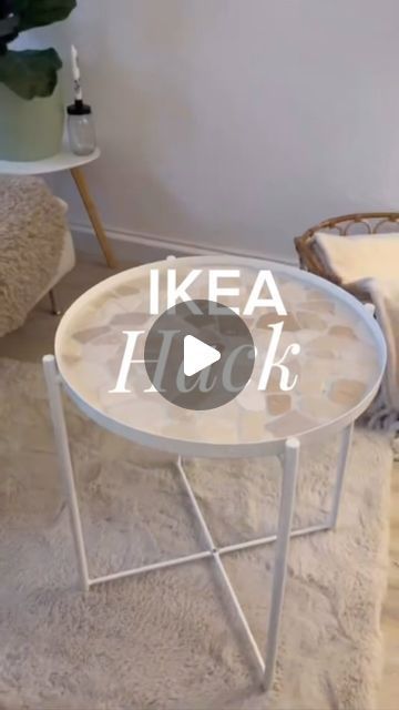 Ikea Side Table Hack, Ikea Table Hack, Ikea Hacks Ideas, Mosaic Stones, Ikea Side Table, Living Room Hacks, Ikea Organization Hacks, Ikea Lack Table, Ikea Desk Hack