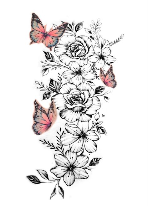 Tattoos Simplistic, Tattoo Bein Frau, Tattoos Classy, Thigh Piece Tattoos, Tattoo Band, Girl Neck Tattoos, Half Sleeve Tattoos Drawings, Love Butterfly, Cute Hand Tattoos