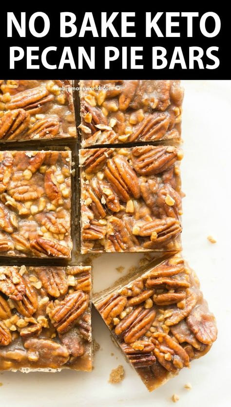 Keto Pecan Pie Bars, Almond Flour Shortbread, Dolce Poche Calorie, Pie Bars Recipe, Pecan Pie Bars Recipe, Keto Pecan Pie, Pie Bar Recipes, Keto Bars, Pecan Pie Bars