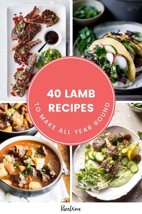 If lamb intimidates you to the point that you never cook it, you?re missing out. Here are 40 lamb recipes to tackle at home, from pizza to gyros. #lamb #recipes #food Gyros Lamb, Best Lamb Recipes, Easy Lamb Recipes, Irish Lamb Stew, Lamb Casserole, Cumin Lamb, Lamb Ragu, Lamb Dinner, Grilled Lamb Chops