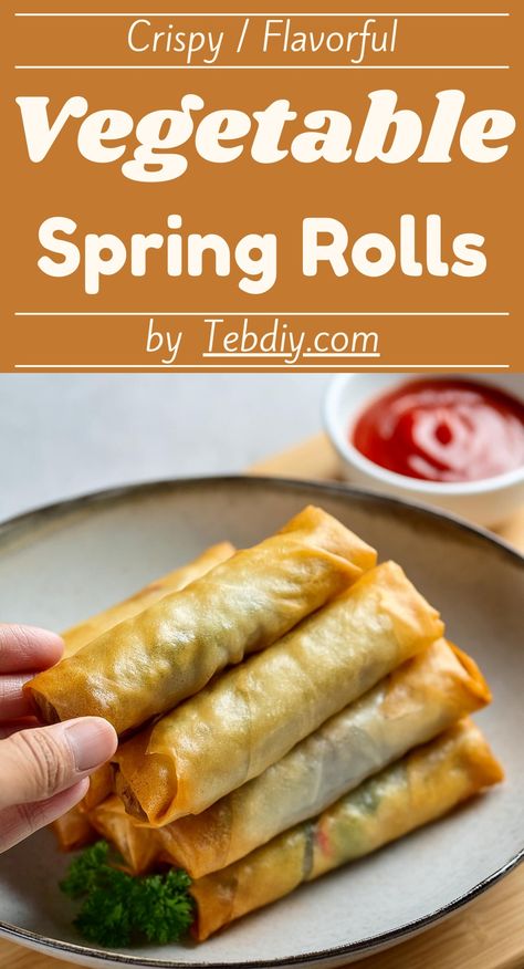 Super Crispy And Tasty Vegetable Spring Rolls Recipe Thai Veggie Spring Rolls, Thai Rolls Spring, Veggie Spring Rolls Rice Paper, Vegetable Spring Rolls Rice Paper, Veggie Spring Rolls Recipe, Panda Express Spring Rolls Recipe, Vegetable Rolls Recipe, Vegetable Spring Rolls With Peanut Sauce, Chinese Rolls Recipe