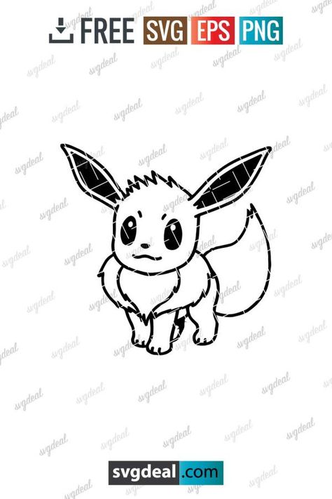 Free SVG Files Pokemon Svg Free Cricut, Pokemon Svg Files Free, Pokemon Svg Free, Eevee Birthday, Minnie Mouse Printables, Free Characters, Pokemon Party, Pokemon Eevee, Butterfly Crafts