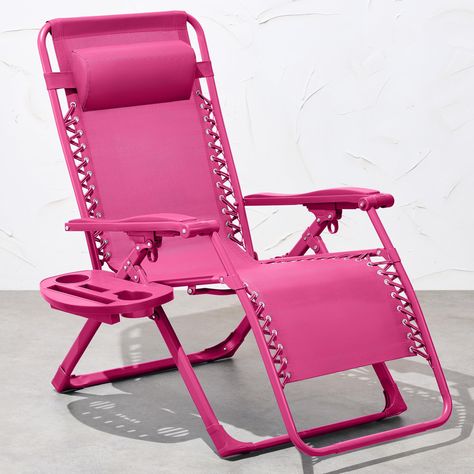 PRICES MAY VARY. VIBRANT COLORS: Fully color-matched frames and seats create a clean, minimalist aesthetic that makes this chair an easy and eye-catching addition to your outdoor spaces LOCKABLE RECLINING SYSTEM: Smoothly glide into an ergonomic zero-gravity position with removable elastic cords that immediately adjust to your body's weight TAKE IT ANYWHERE: A compact folding design makes this chair easy to enjoy at home, the beach, the park, or your next outdoor adventure PREMIUM MATERIALS: Mad Zero Gravity Recliner, Chair Recliner, Chair Pictures, Outdoor Folding Chairs, Loungers Chair, Zero Gravity Chair, Patio Lounge Chairs, Gravity Chair, Outdoor Living Patio