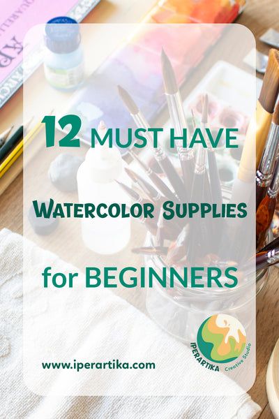 12 Must Have Watercolor Supplies for Beginners – iperartika What Should I Buy, Painting Supplies List, Best Watercolor Paper, Beginning Watercolor, Beginner Watercolor, Teaching Watercolor, Basic Watercolor, Watercolor Supplies, Learn Watercolor Painting