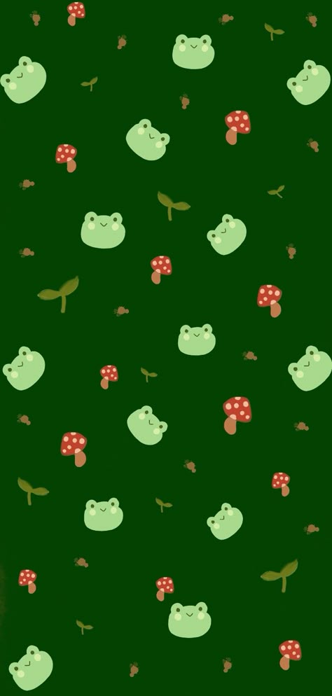 Frog Halloween Wallpaper, Cozy Gamer Aesthetic Wallpaper, Frog Background Aesthetic, Mushroom Wallpaper Ipad, Frog Screensaver, Animal Crossing Phone Wallpaper, Mushroom Wallpaper, Frog Wallpaper, Future Wallpaper