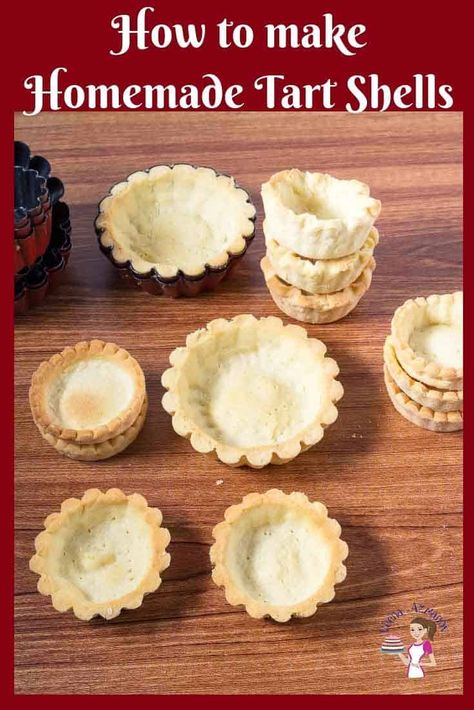 Wondering how to make Mini Tart Shells? Today I'm going to show you my simple method to make these Homemade Mini Tarts in this video tutorial #mini #tarts #homemade #shells #shortcrust #pastry #homemade #tartlets Mini Tart Shells, Mini Tart Recipes, Mini Tarts, Mini Pastries, Tarts Crust, Tart Dessert, Homemade Pastries, Bite Size Desserts, Pastry Shells