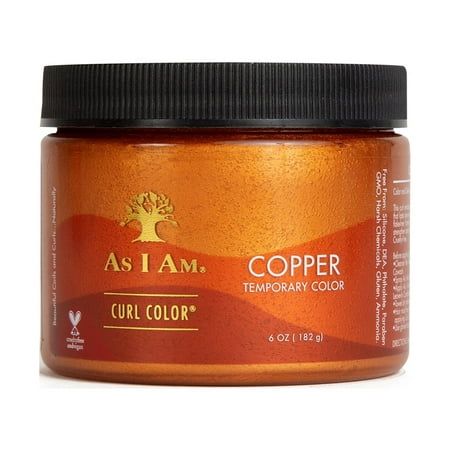 As I Am Curl Color Copper is a temporary color gel that provides a medium hold with an enhanced color that lasts up to one wash. Using Sub Micron Technology, this flake-free formula is formulated with JBCO and Ceramides which add moisture to your hair. Certified Vegan and Cruelty-Free. This temporary color gel works perfectly on hair Type 2, 3 and 4. It is Damage Free. It has no Bleach or Lightener. It works perfectly on Dark Hair and on all Natural Hair Color levels as well. This product improv All Natural Hair Color, As I Am Curl Color, Hair Color Levels, Hair Painting, Natural Hair Color, Dark Hair, Natural Hair, Cruelty Free, All Natural