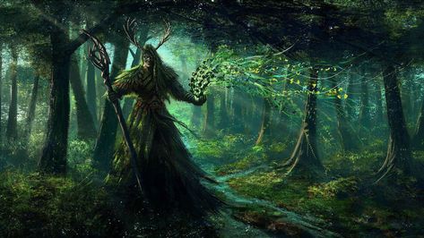 #Fantasy #Druid #1080P #wallpaper #hdwallpaper #desktop Viking Berserker, Symbole Viking, Celtic Music, Celtic Mythology, Wallpaper Tumblr, Forest Wallpaper, Beltane, Character Wallpaper, Arte Fantasy