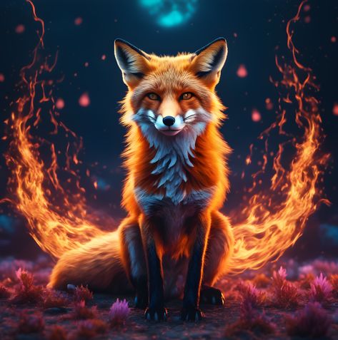 Fire Fox #1 Nft Collections, Fox Fire, Mystical Creature, Fire Art, Book Writing Tips, Fox Art, Mystical Creatures, Magical Forest, North Star