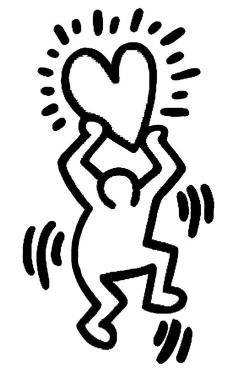 See Tattoo, Keith Haring Art, Haring Art, Dibujo Simple, Graffiti Style Art, בר מצווה, 수채�화 그림, Mini Drawings, Flash Art