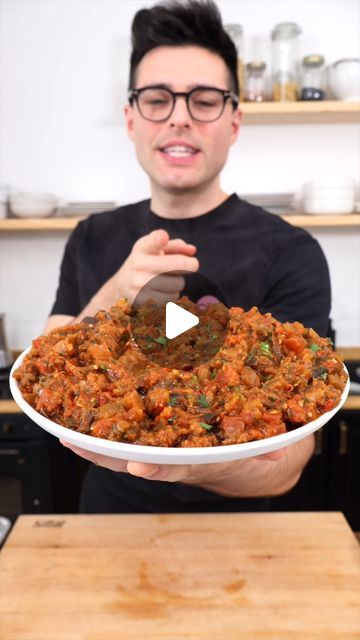 Nico Pallotta on Instagram: "EGGPLANT ZAALOUK 🍆 Zaalouk is a traditional Moroccan salad and dip where diced eggplants are cooked in a tasty sauce of tomatoes, garlic, paprika, and cumin. It’s served as an appetizer or side dish with warm crusty bread or as a main dish with other spreads and dips. You’ll love Zaalouk’s creamy yet chunky texture and rich, aromatic, slightly smokey, and savory taste. The recipe is easy to make in one skillet in less than 30 minutes and perfect for meal prep. GET RECIPE: https://theplantbasedschool.com/zaalouk/ Enjoy! Nico and Louise #eggplantrecipe #zaalouk #sidedish ##mediterraneancuisine #mezzeplatter" Zalook Dip, Moroccan Eggplant Recipes, Eggplant Stew Recipes, Eggplant Appetizer Recipes, Zaalouk Recipe, Spreads And Dips, Eggplant Appetizer, Eggplant Meatballs, Moroccan Salad