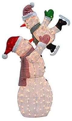 Light-Up Snow Mom & Ice Skating Baby 43" L x 12.5" W x 67" H: Amazon.ca: Patio, Lawn & Garden Outdoor Lighted Snowman, Outdoor Christmas Party, Cowboys Wreath, Christmas Ice Skates, Big Lots Store, Christmas Yard Decorations, Ice Skate, Christmas Inflatables, Christmas Yard