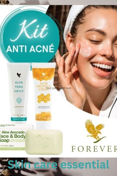 KIT ANTI ACNE" Skincare offers benefits such as maintaining skin health, preventing premature aging, improving confidence, and creating a relaxing self-care routine."
#bodycare #skincare #facialkit #glowingface #healtybody #healthyskin Forever Avocado Soap Benefits, Flp Products, Forever Aloe Lips, Aloe Sunscreen, Aloe Vera Gelly, Aloe Lips, Forever Living Business, Forever Living Aloe Vera, Sugar Defender