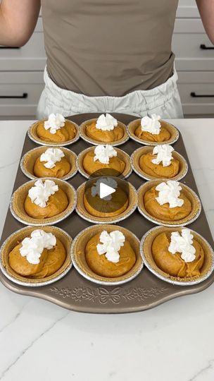 Easy pumpkin treat | Easy pumpkin treat

I make mini marshmallow pumpkin pies. | By Justine Kameron | Okay, so we are starting off
with one bag of our mini marshmallows. One can of pure
pumpkin and then our pumpkin spice seasoning and cinnamon.
I'm going to turn this heat down so that those marshmallows
don't burn but we do want them to melt and we kind of want
that pumpkin pure pumpkin to kind of mix in with our melted
marshmallows for such an easy and delicious fall time treat.
Okay. So, we just going to keep this mixing until those
marshmallows are melted. Alright and this is what our
mixture should look like. They have completely melted and now
we are going to take it off the heat and let it cool down for
30 minutes. Alright, so I transferred our stove mixture
into a large glass bowl. Mini Marshmallow Pumpkin Pies, Pumpkin And Marshmallow Recipes, Pumpkin Marshmallow Pie, Pumpkin Spice Seasoning, Justine Kameron, Marshmallow Pumpkin, Mini Pumpkin Pies, Pumpkin Pies, Pumpkin Treat