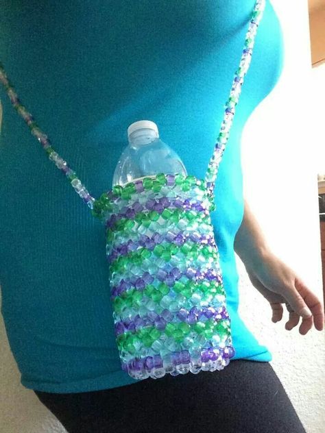 Kandi water pouch Kandi Water Bottle Holder, Kandi Backpack, Rave Kandi, Kandi Ideas, Water Bottle Holder, Water Bottle Holders, Bottle Holder, Bottle Holders, Drawstring Backpack