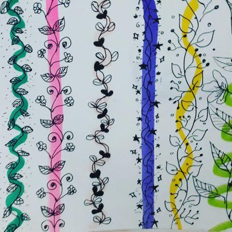 Border Design With Highlighter, Bujo Dividers, Page Borders Design Handmade, Electricity Art, Bullet Journal Yearly, Flower Background Images, Bond Paper Design, Book Cover Diy, Planner Icons