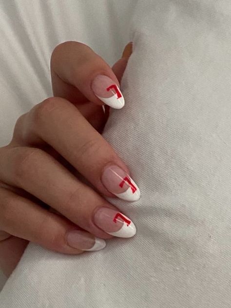 Russian Mani, Lucky Nails, Wow Nails, Red Acrylic Nails, Cute Nail Art Designs, Grunge Nails, Almond Acrylic Nails, Cute Gel Nails, Soft Nails