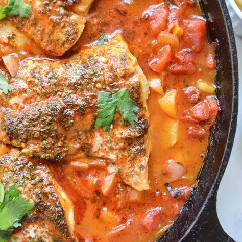 Moroccan Tagine-Inspired Fish Stew - Oaktown Spice Shop Moroccan Fish Stew, Fish Tagine, Tagine Cooking, Moroccan Tagine, Cooking Icon, Moroccan Recipes, Moroccan Cooking, Tagine Recipes, Ceviche Recipe