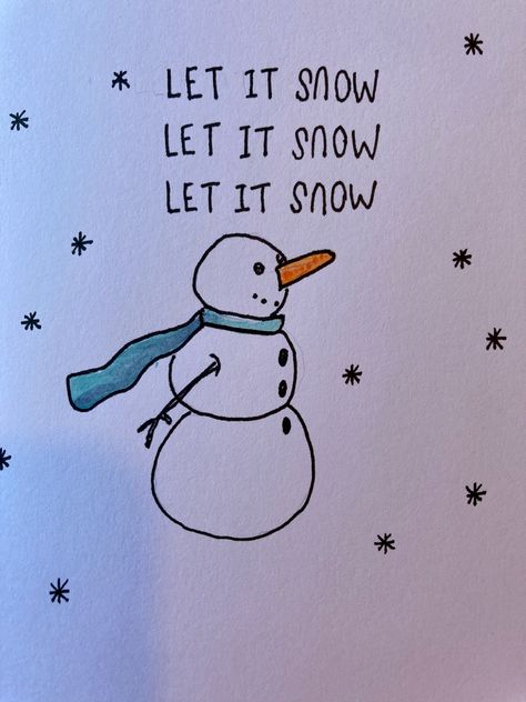 Snow Angel Drawing, Snow Day, Diy Christmas Cards, Care Package, Let It Snow, Christmas Art, Note Cards, Christmas Diy, Christmas Crafts