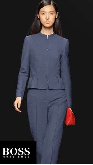 Hugo Boss blue peplum suit. Debuted Feb 2013 Boss Lady Shirt, Kate Middleton Dress, Boss Shirt, Style Royal, Estilo Real, Navy Suit, Royal Fashion, Work Attire, Office Outfits