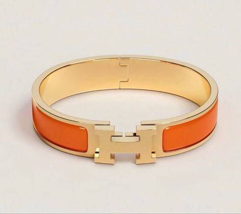 Hermes Clic H Bracelet, H Bracelet, Hermes Accessories, Orange Boxes, Orange Fruit, Cleaning Jewelry, Photo Jewelry, Bangles, Cuff