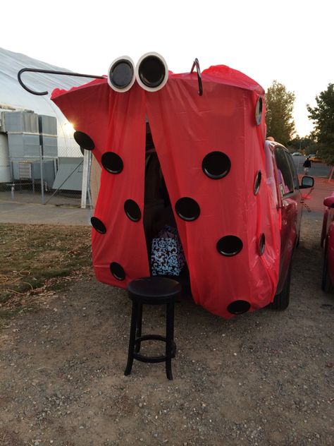 Ladybug Trunk or Treat Miraculous Ladybug Trunk Or Treat, Ladybug Trunk Or Treat, Bug Trunk Or Treat, Church Trunk, October School, Bug Car, Treat Ideas, Work Time, Trunk Or Treat