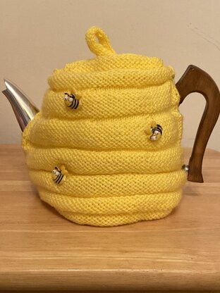 Beehive Tea Cosy Knitting pattern by Amanda Berry | Knitting Patterns | LoveCrafts Tea Cosy Knitting Pattern, Tea Cosy, Bee Hive, Knitting Projects, Knitting Pattern, My Friend, Knitting Patterns, Berry, Tea