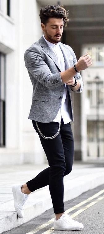 Gray Blazer Outfit Mens, Grey Blazer Outfit, Stylish Formal Dresses, Blazers For Men Casual, Formal Dresses For Men, Blazer Outfits Men, Minimalist Fashion Men, Mens Fashion Blazer, Fall Outfits Men