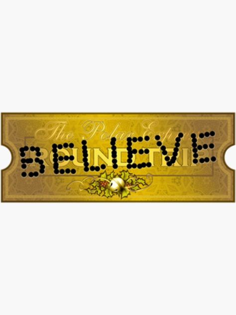 "Believe The Polar Express" Sticker by martinamg98 | Redbubble Polar Express Clipart, Believe Polar Express, Locker Ideas, Christmas Table Toppers, The Polar Express, Polar Express, Table Toppers, Christmas Joy, Graphic Image