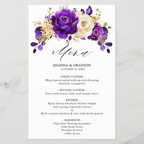 Gold Theme Wedding, Roast Chicken And Rice, Gold Yellow Color, Gold Wedding Theme, Elegant Bouquet, Birthday Stuff, Gold Theme, Spring Vegetables, Purple Violet