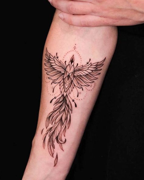 Phoenix Tattoos For Women, Phoenix Tattoo Women, Phoenix Feather Tattoos, Phoenix Back Tattoo, Japanese Phoenix Tattoo, Rising Phoenix Tattoo, Phoenix Tattoo Feminine, Chinese Folklore, Small Phoenix Tattoos