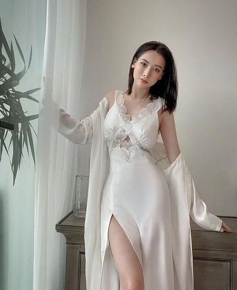 Night Gown Aesthetic, Dress Wedding Short, Dress Outfit Black Women, Backless Mermaid Dress, Gown Aesthetic, Women Nightwear Dresses, Knee Length Wedding Dress, Night Gown Dress, Casual Work Dresses